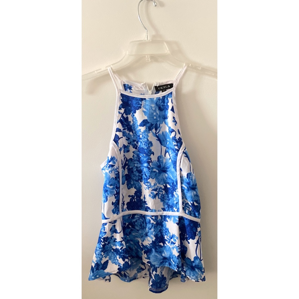Blue Floral Blouse